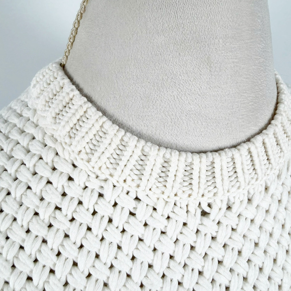 Theory Meenara Soft Chain Cotton Sleeveless Sweater Tank Tassel Fringe Size S - Picture 8 of 12